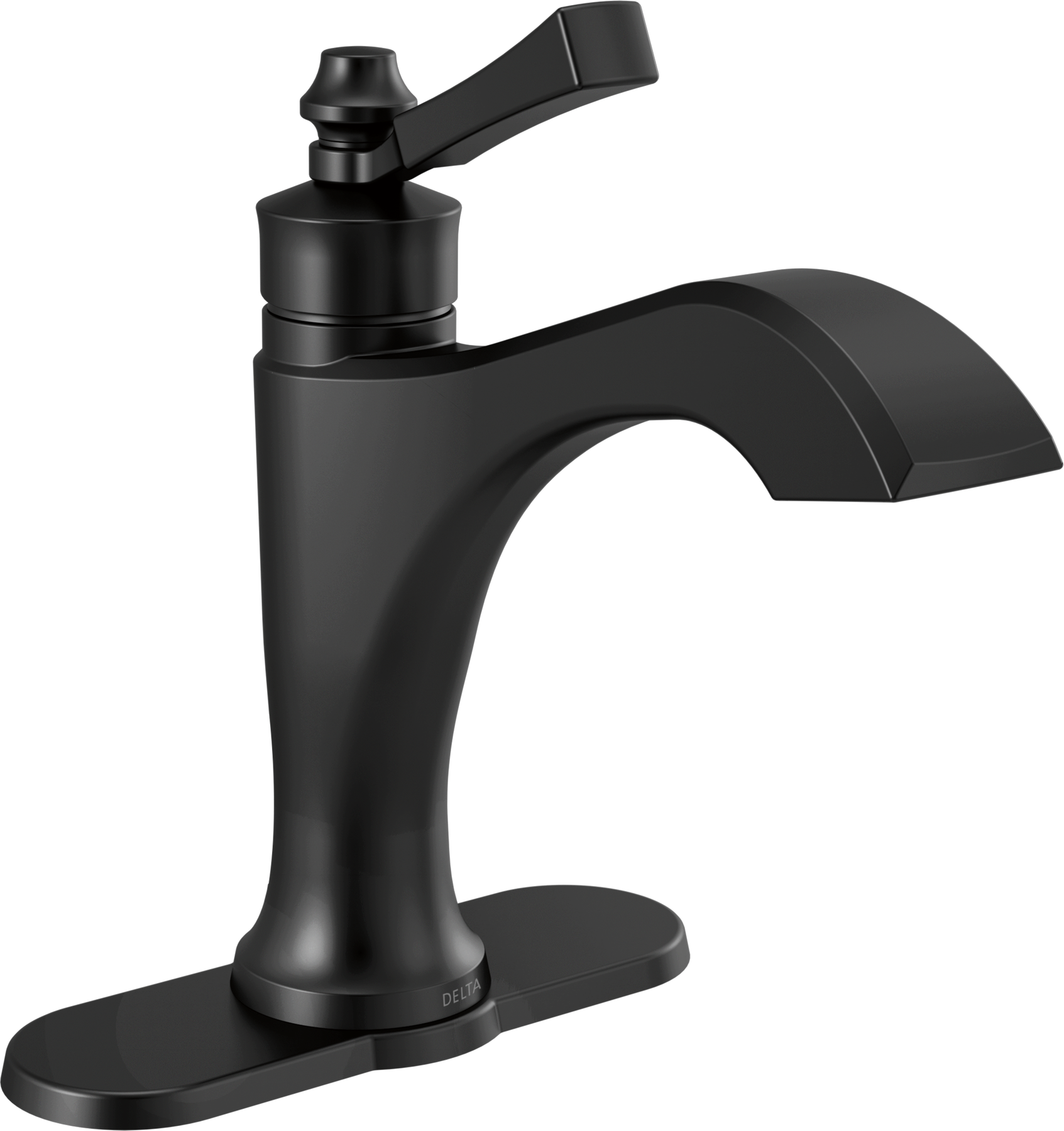 Single Handle Bathroom Faucet in Matte Black 556-BLLPU-DST | Delta