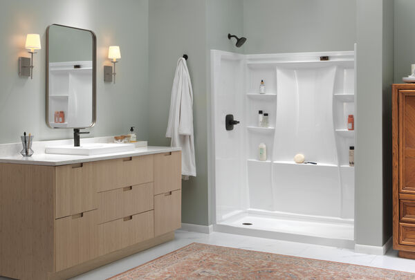 60~x30~ Classic 500 Shower Wall in High Gloss White B12205-6030-WH ...