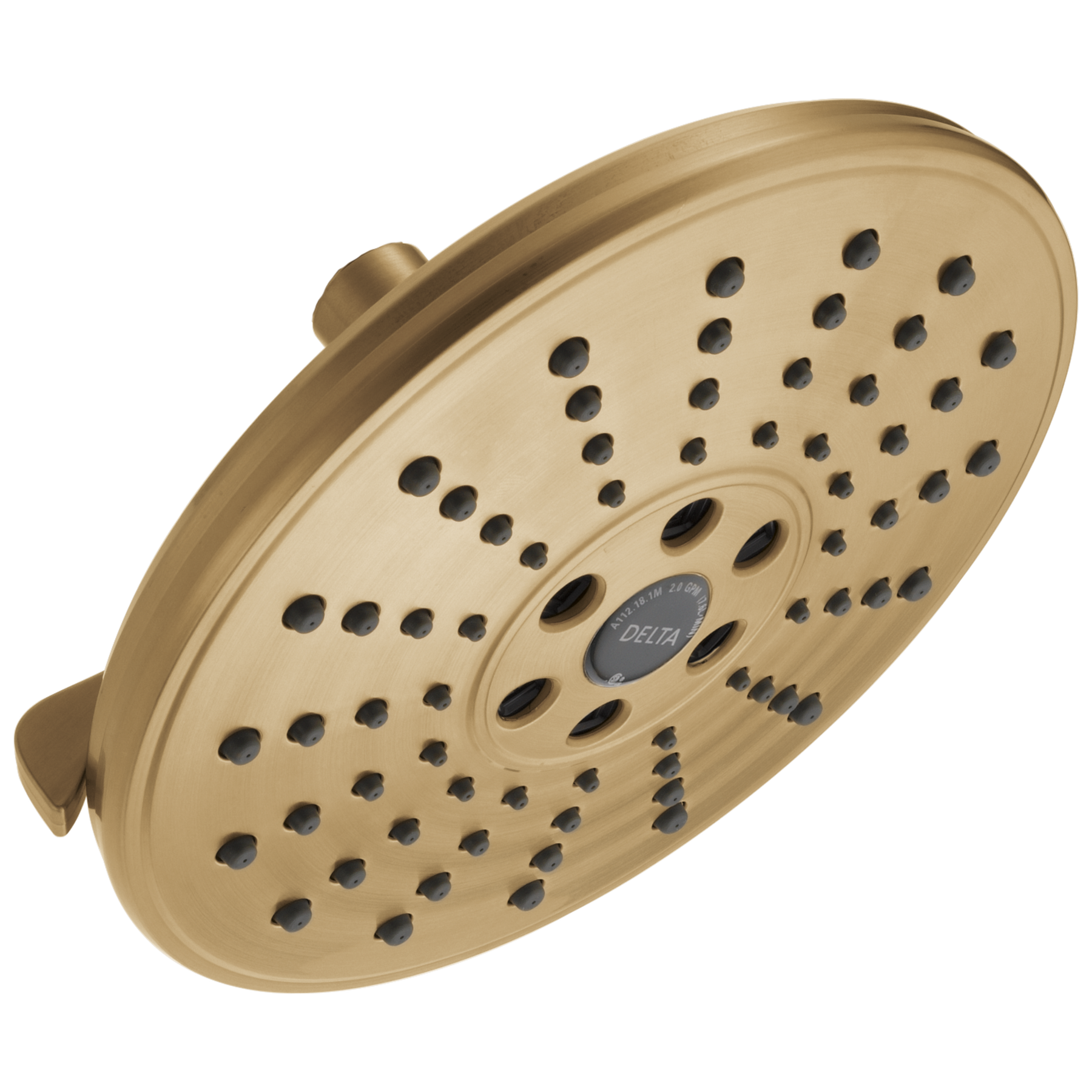 H2Okinetic® 3-Setting Raincan Shower Head in Lumicoat® Champagne