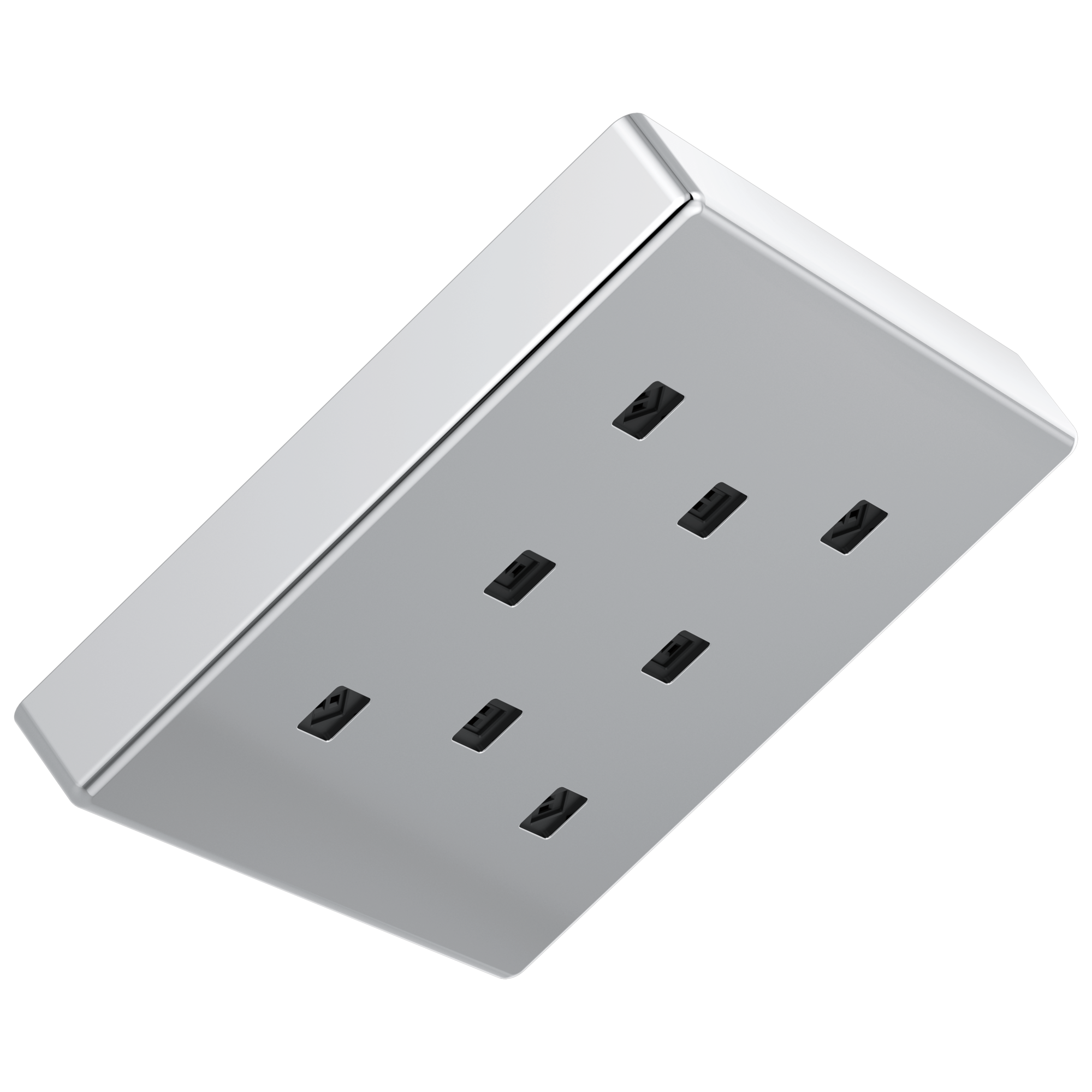 Delta Faucet Universal Showering Components H2Okinetic Single-Setting Metal Raincan Shower Head - Lumicoat Chrome