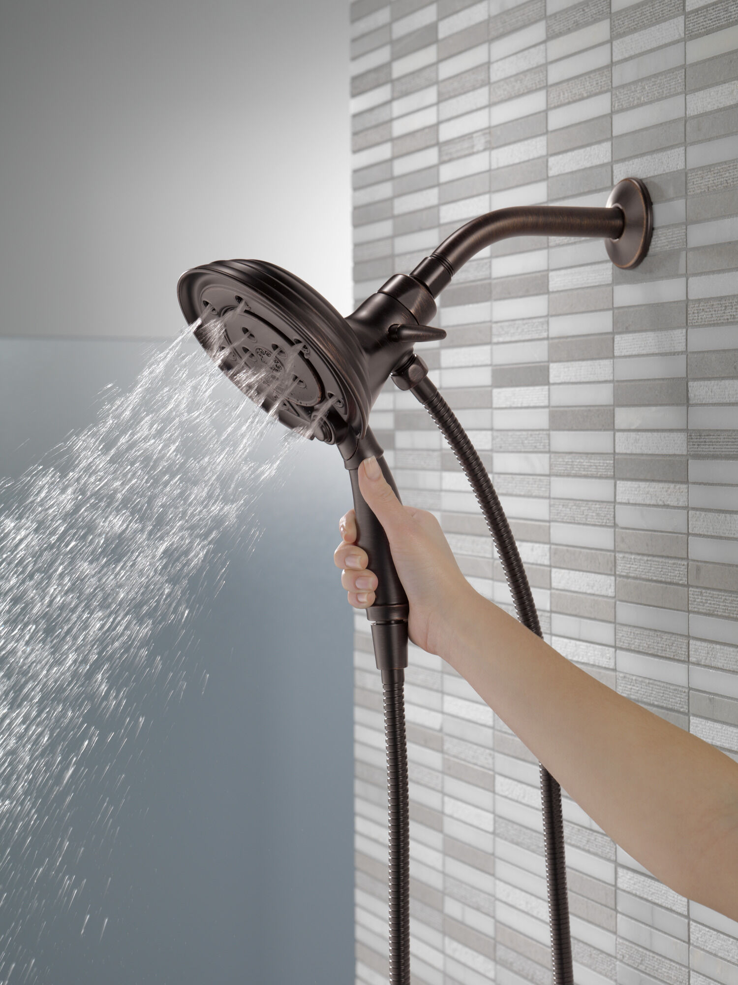 H2Okinetic® In2ition® 4-Setting Two-in-One Shower in Venetian