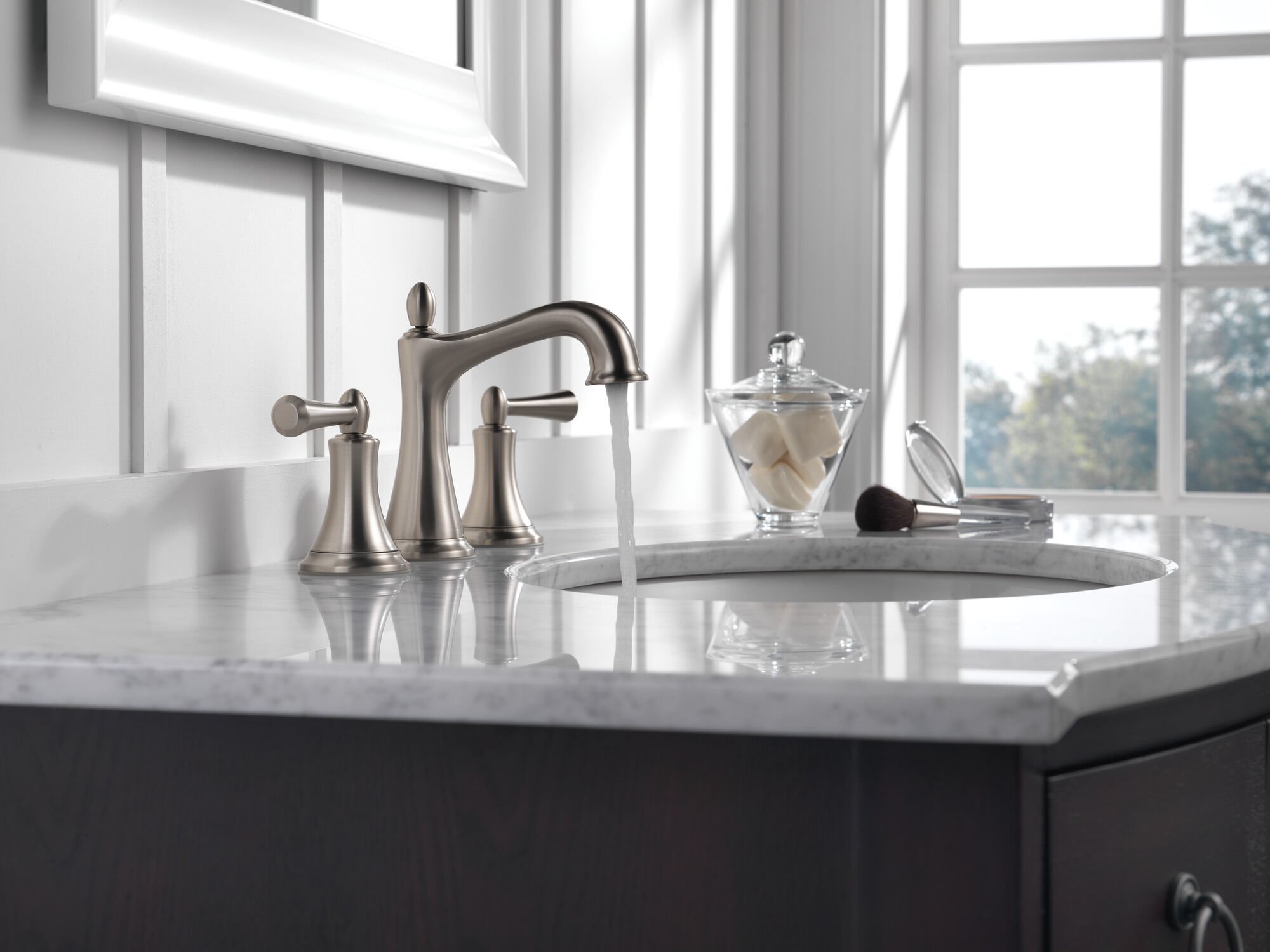 Two Handle Widespread Faucet in Spotshield Brushed Nickel 35774LF