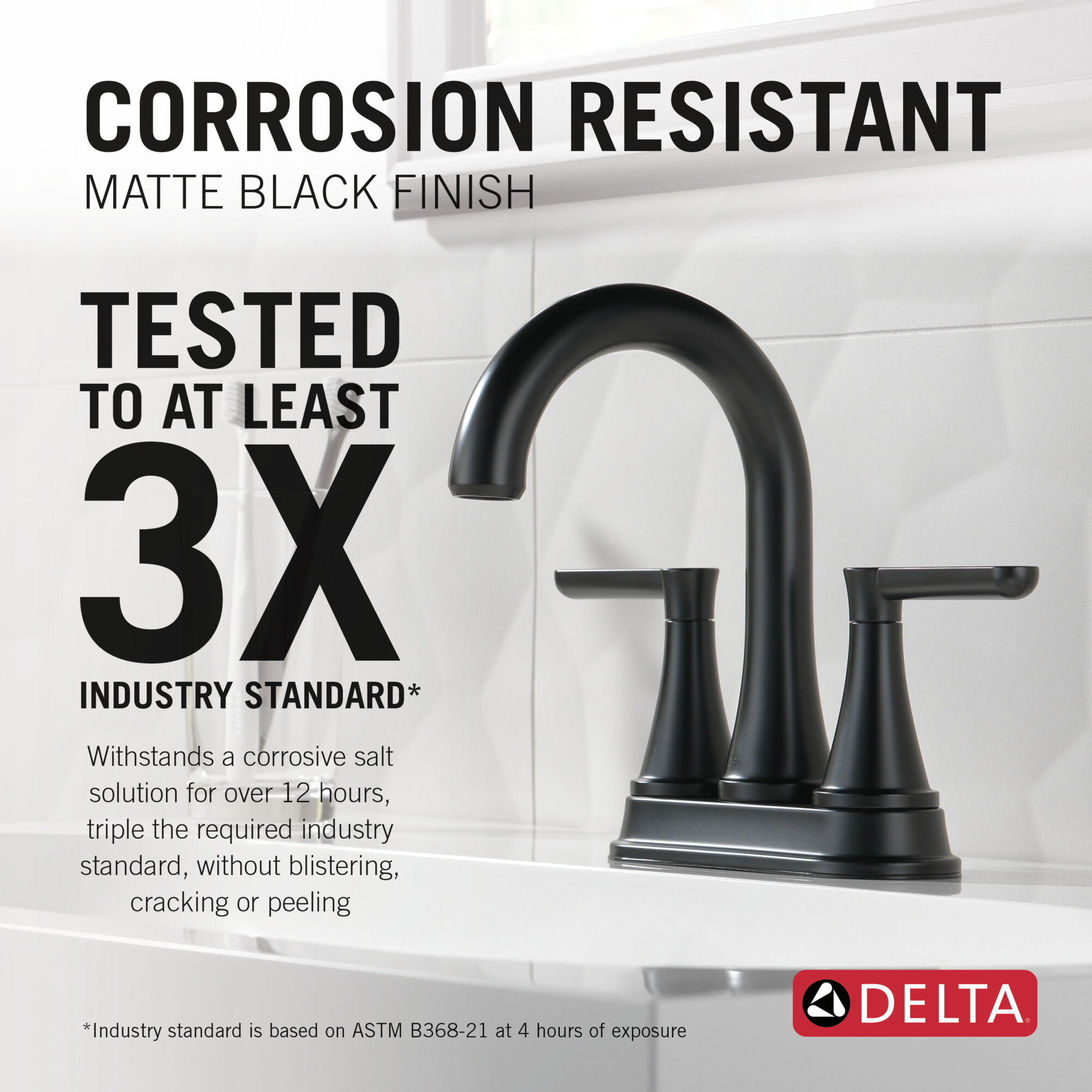 Two Handle Centerset in Matte Black 25860LF-BL | Delta Faucet