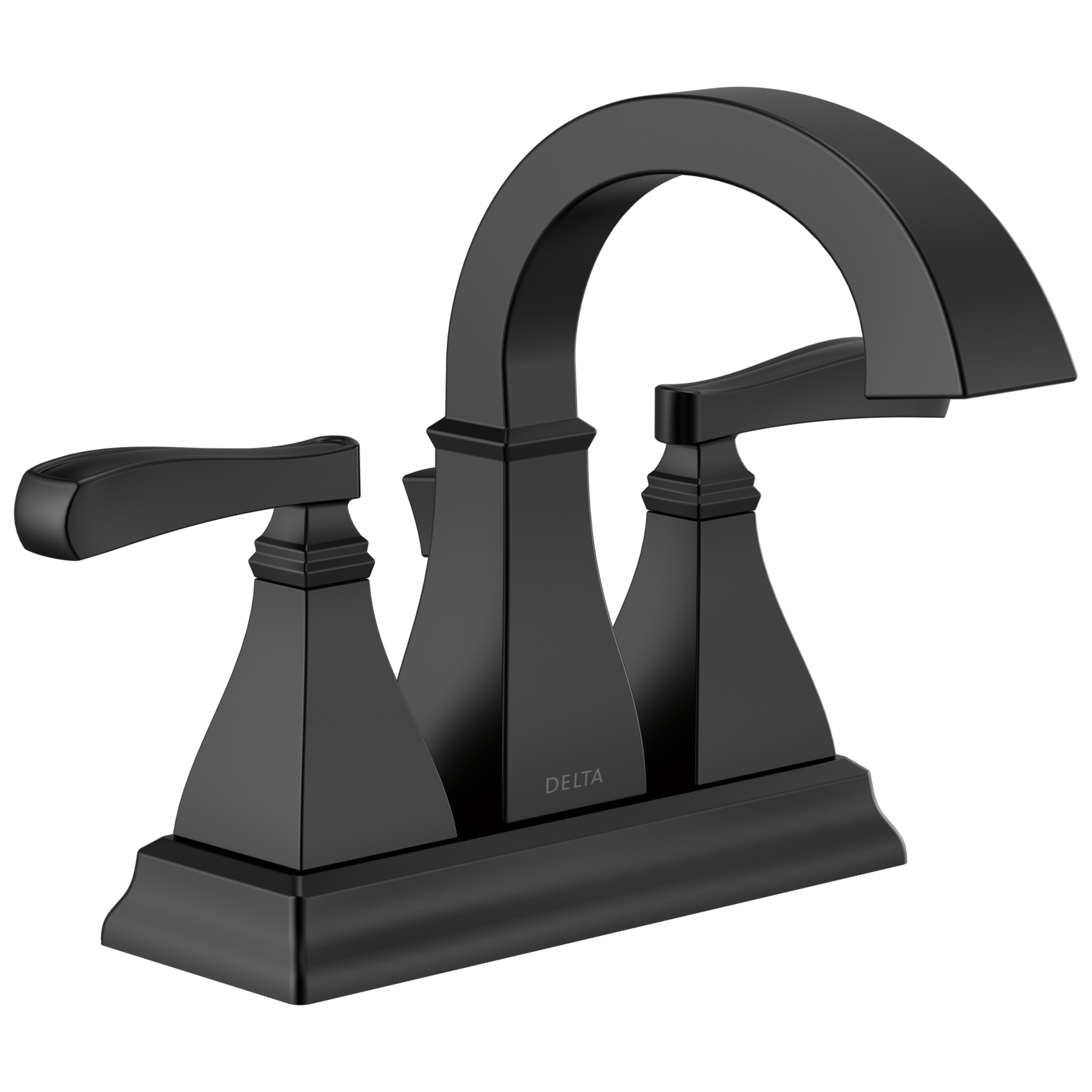 Two Handle Centerset Bathroom Faucet in Matte Black 25718LF-BL