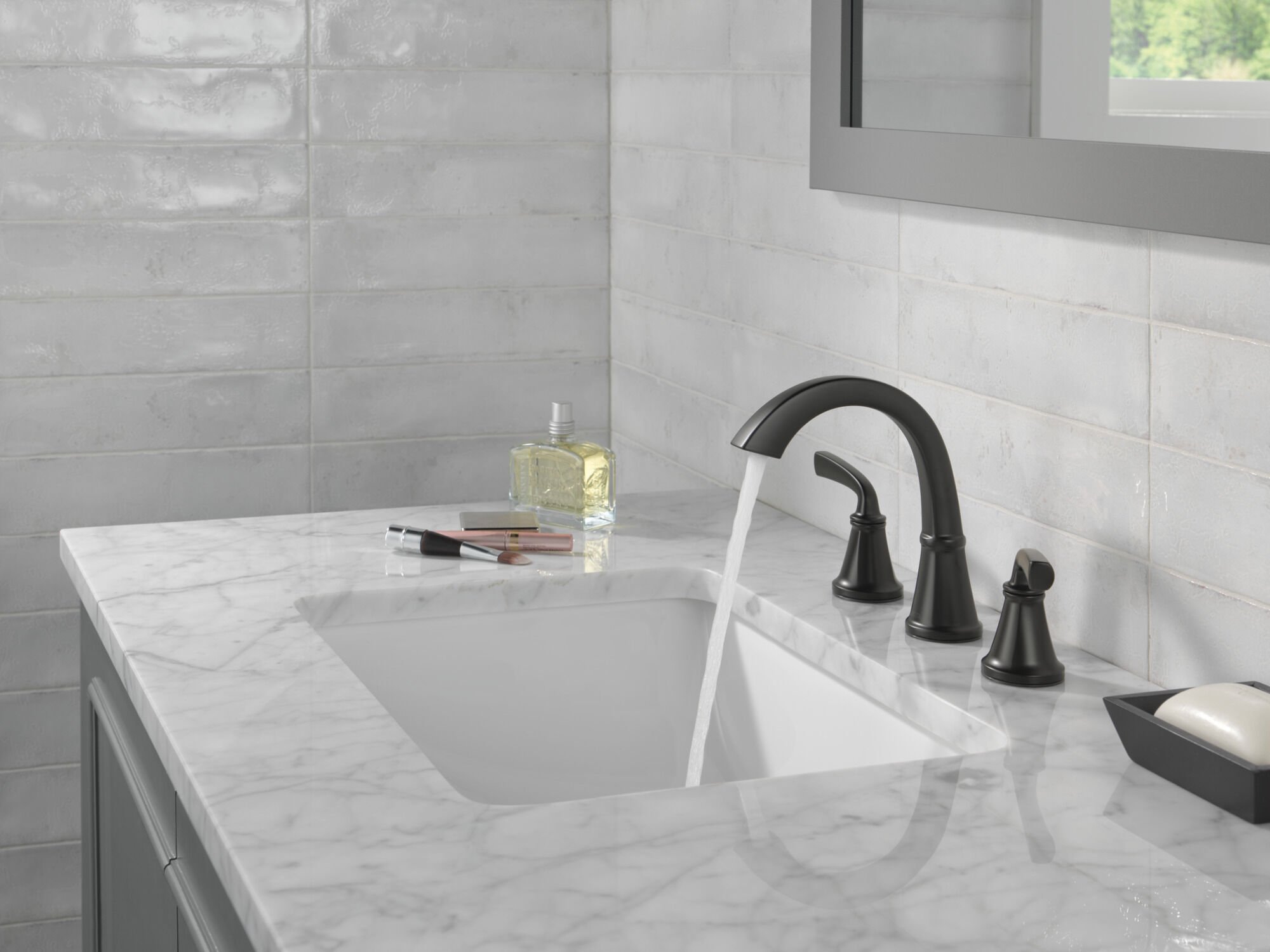 Widespread Bathroom Faucet (Recertified) in Matte Black 35864LF-BL