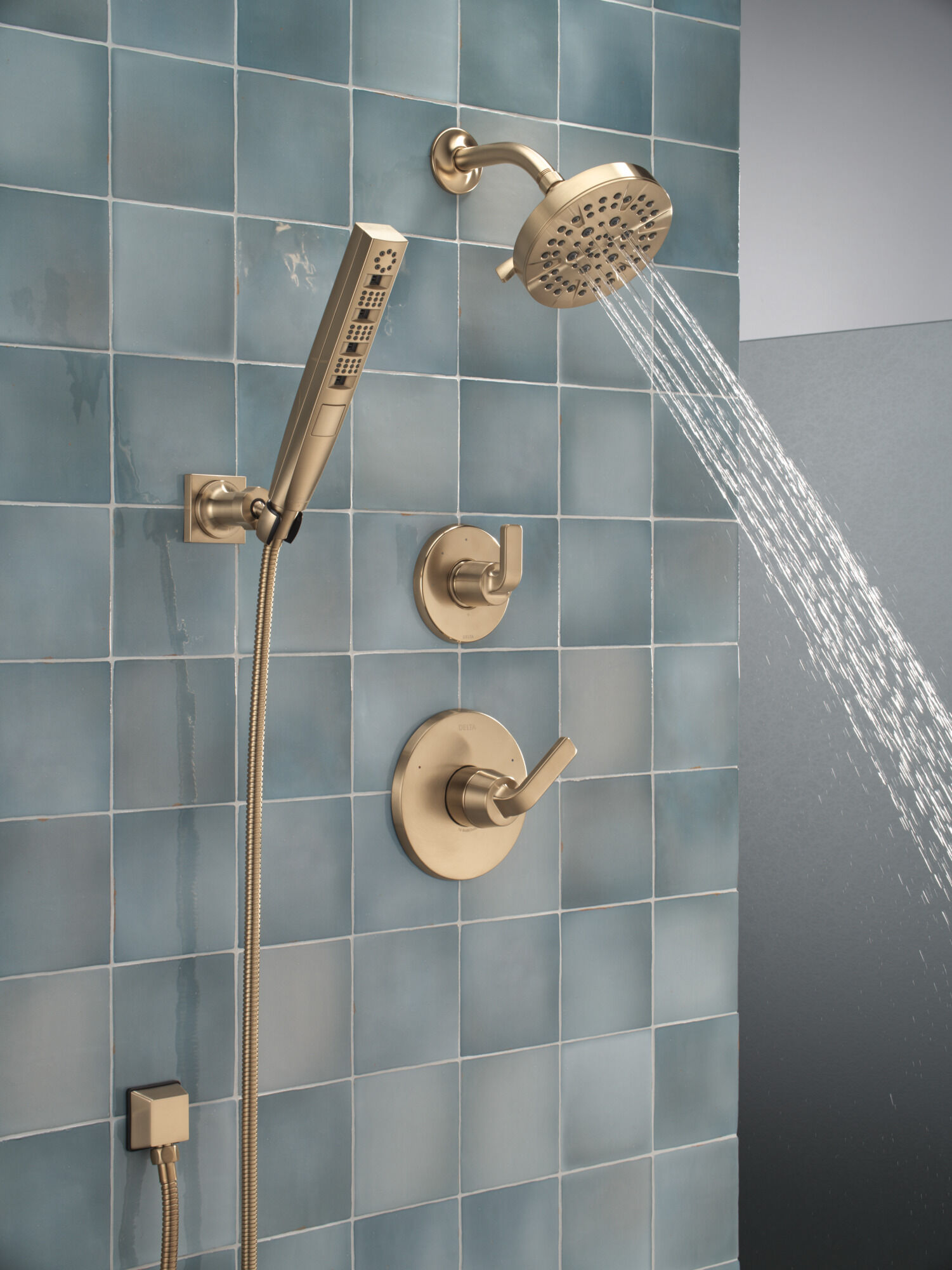 H2Okinetic® 4-Setting Wall Mount Hand Shower in Lumicoat