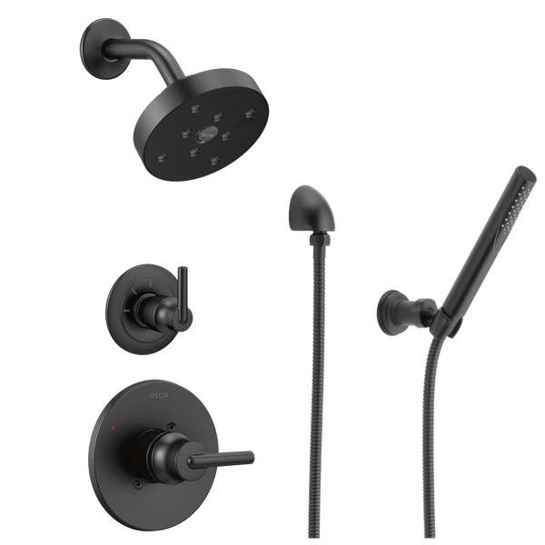 3-Setting Custom Shower Bundle in Matte Black FVS6-TR211-BL