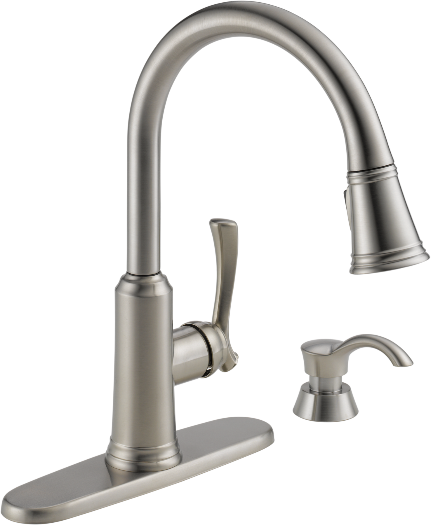 Pull-Down Kitchen Faucet with Soap Dispenser in Stainless 19963