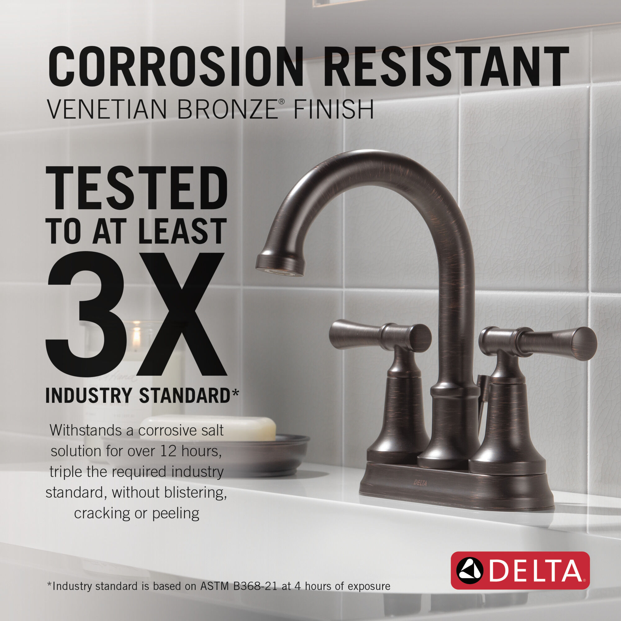 Two Handle Centerset Bathroom Faucet in Venetian Bronze 25747LF-RB