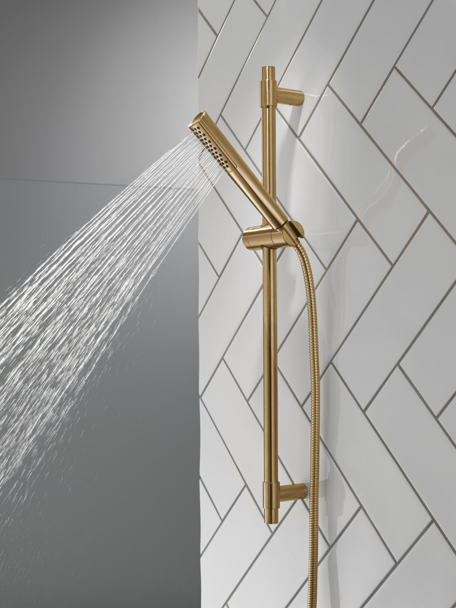 Premium Single-Setting Slide Bar Hand Shower in Lumicoat