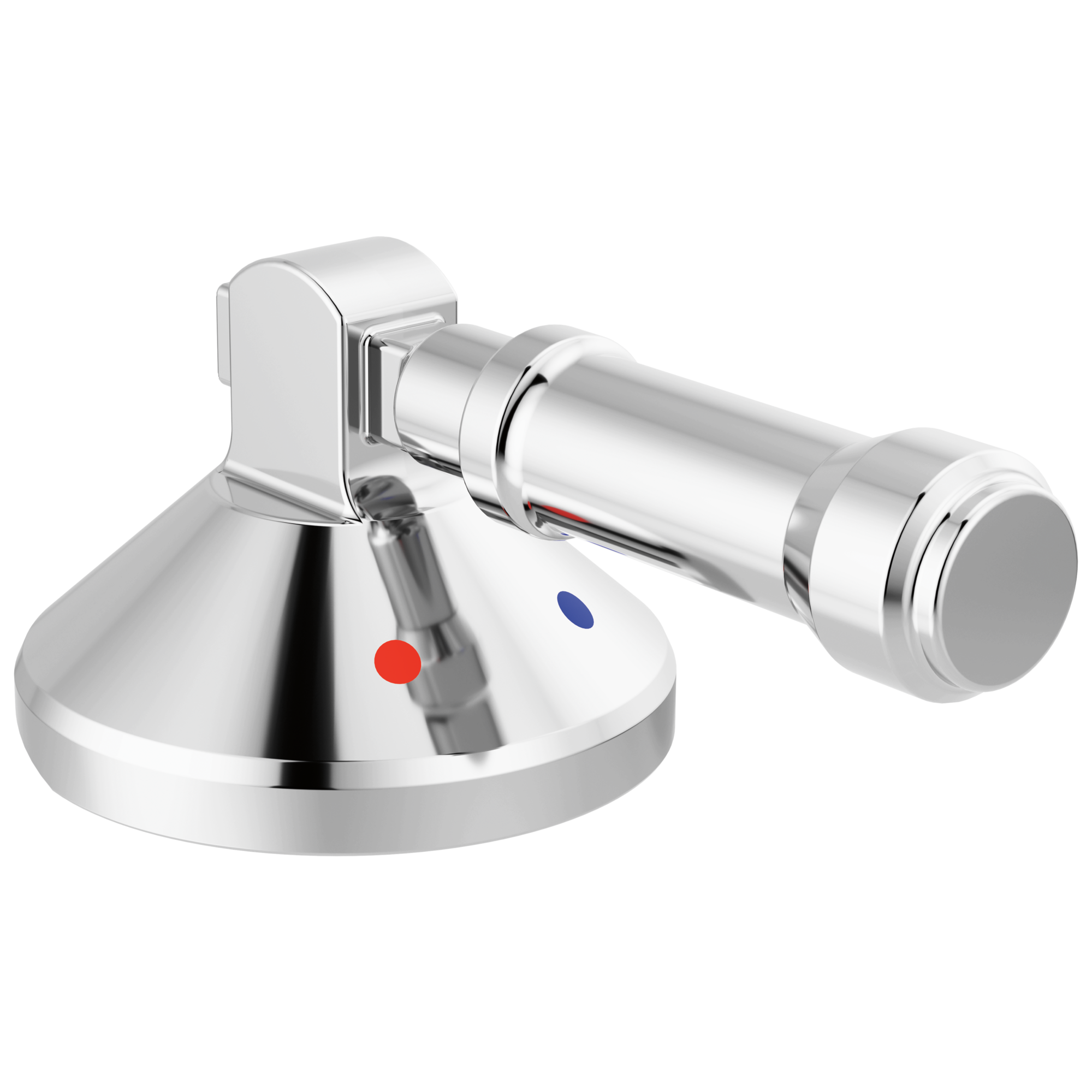 BroderickE 3-Hole Roman Tub w/Hand Shower - Handle Kit-Level - Lumicoat Chrome