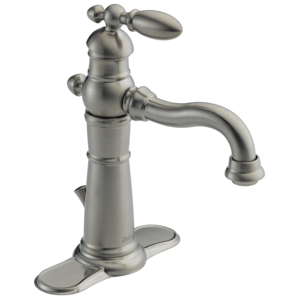 Single Handle Centerset Bath Faucet in Stainless 15955SS Delta Faucet