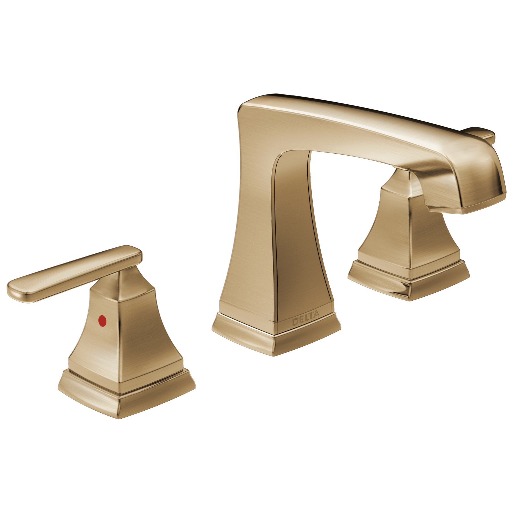 Two Handle Widespread Bathroom Faucet with EZ Anchor® in Champagne