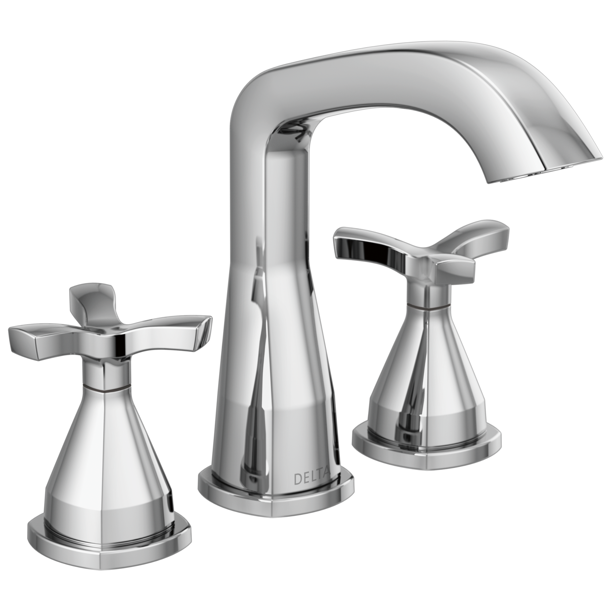 Delta Faucet Stryke Two Handle Widespread Bathroom Faucet With Pop-up Drain - Lumicoat - Chrome