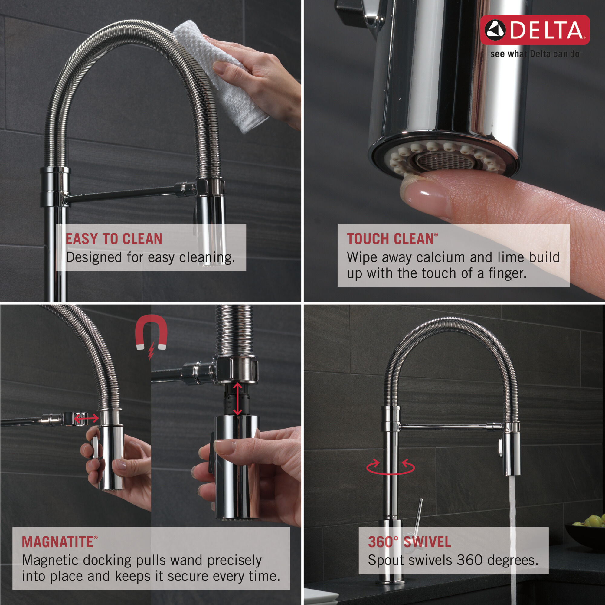 Single-Handle Pull-Down Spring Kitchen Faucet (Recertified) in