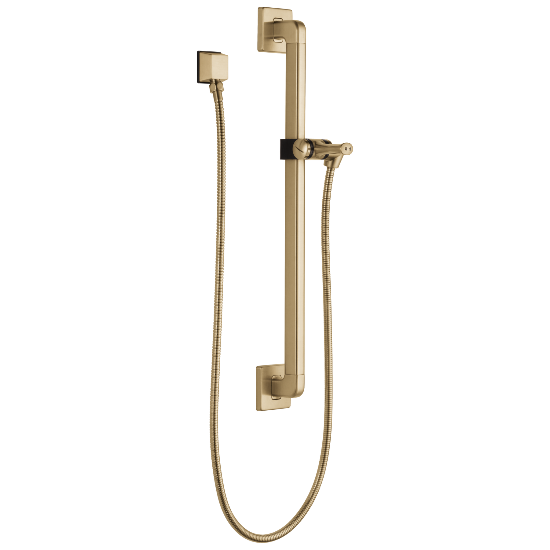 Adjustable Slide Bar / Grab Bar Assembly with Elbow in Champagne