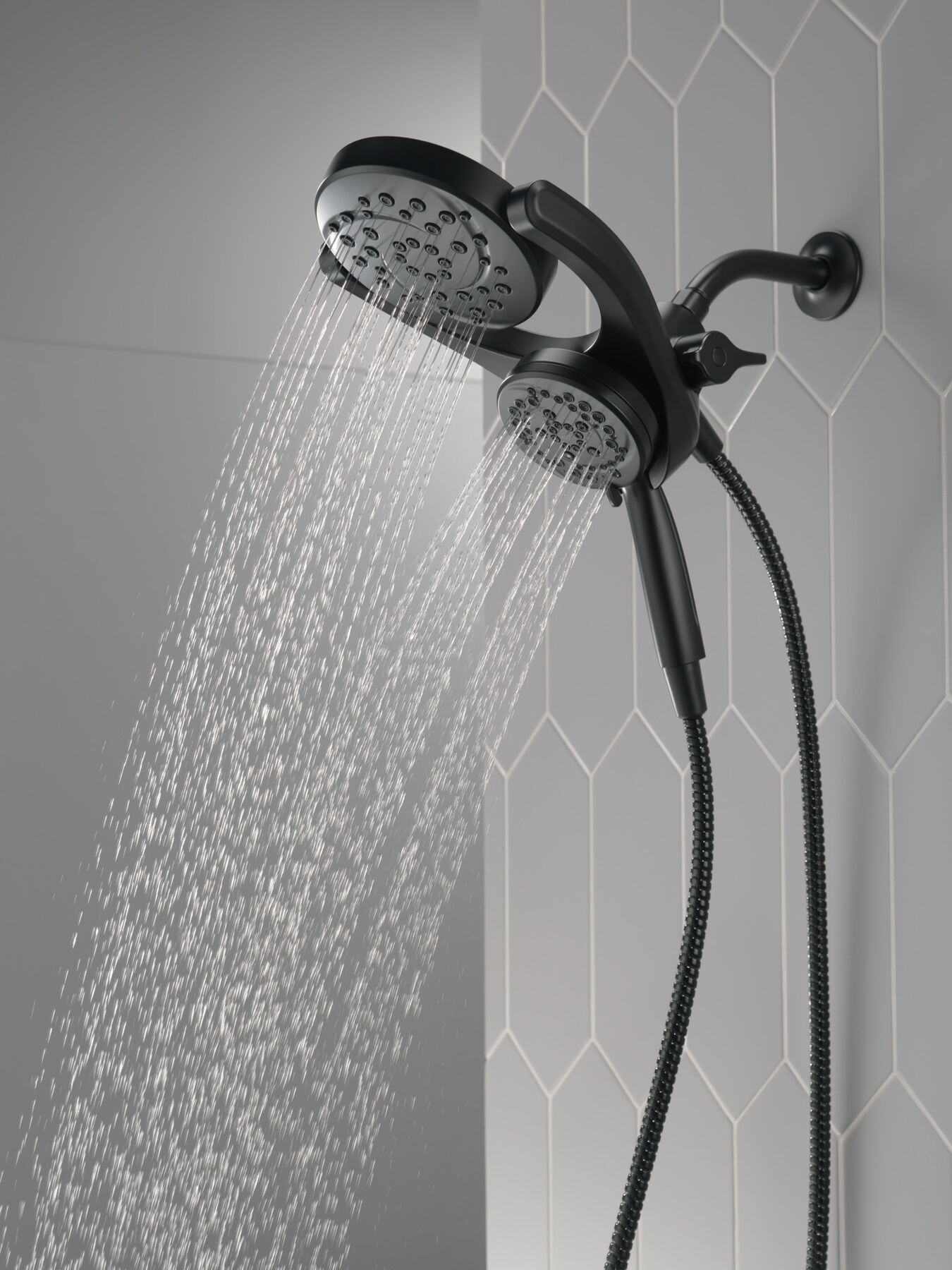 HydroRain® 4Setting TwoinOne Shower Head (Recertified) in Matte
