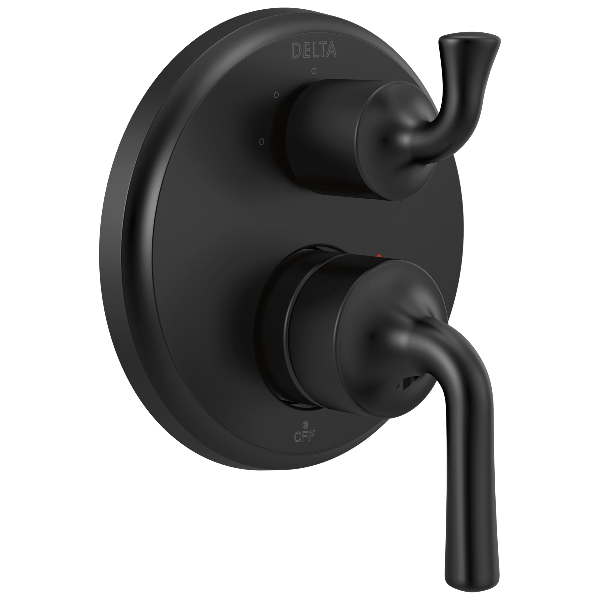 Delta Faucet KayraE Two-Handle Monitor 14 Series Valve Trim with 3-Setting Integrated Diverter - Matte Black