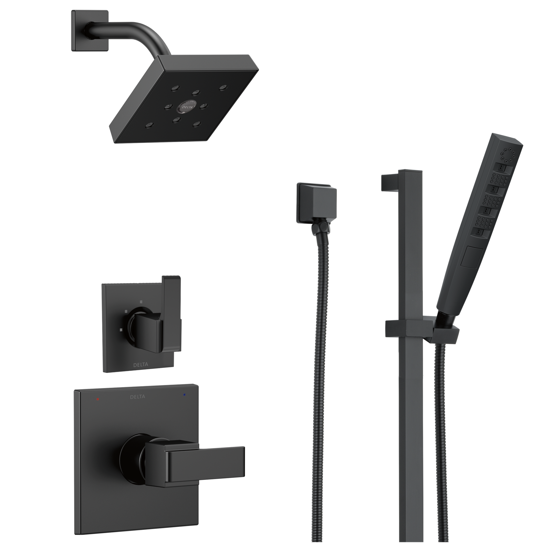 3Setting Custom Shower Bundle in Matte Black FVS6AR211BL Delta Faucet