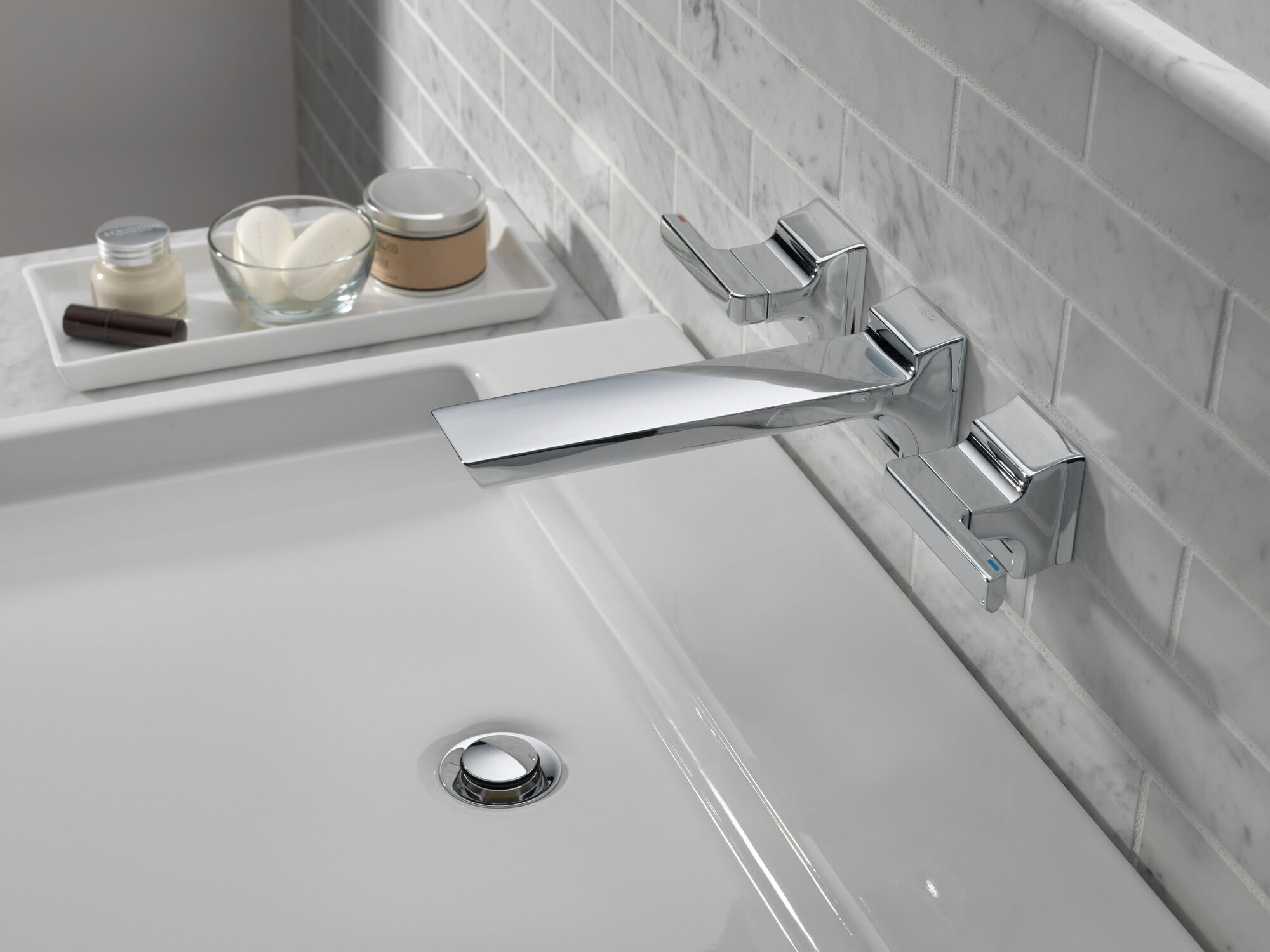 Two-Handle Wall Mount Bathroom Faucet Trim