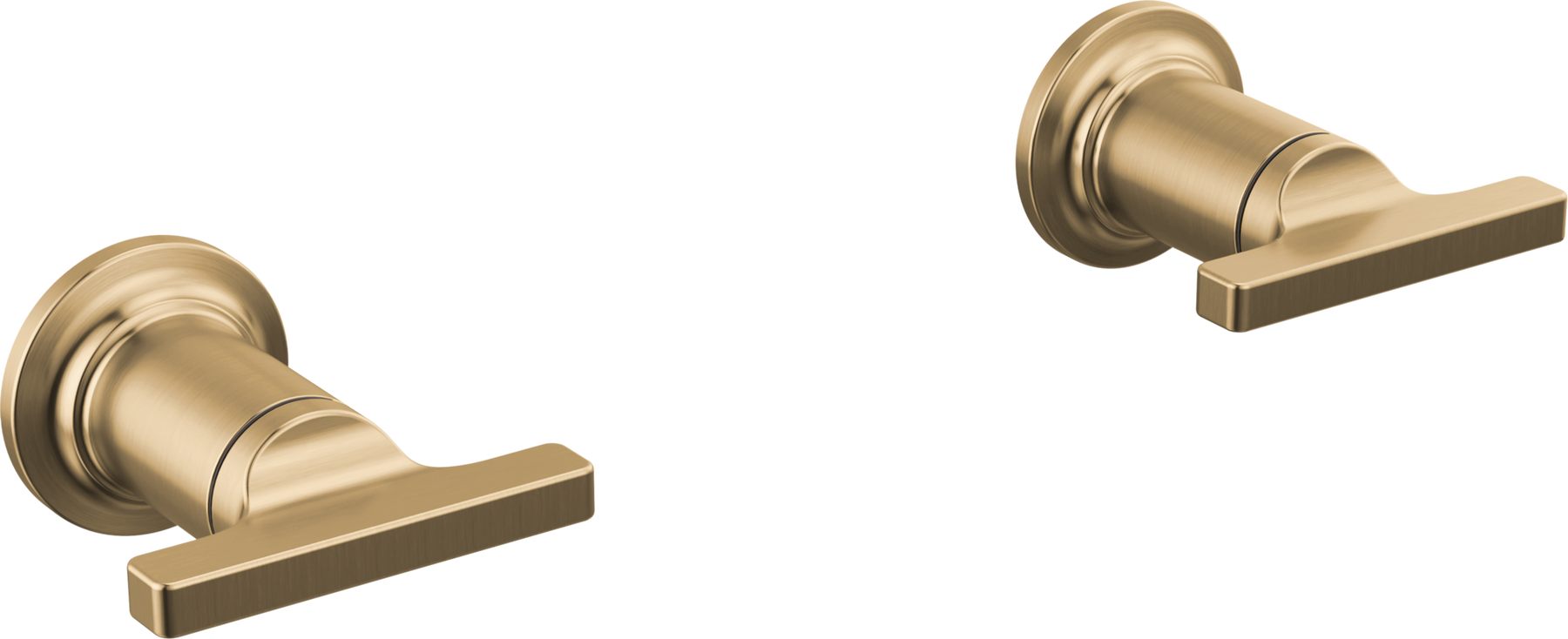 Wall Mount Tub Filler Handle - T-Lever in Lumicoat® Champagne