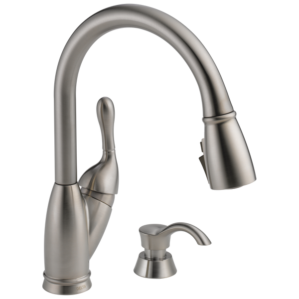 Single Handle Pull-Down Kitchen Faucet (Recertified) in Stainless