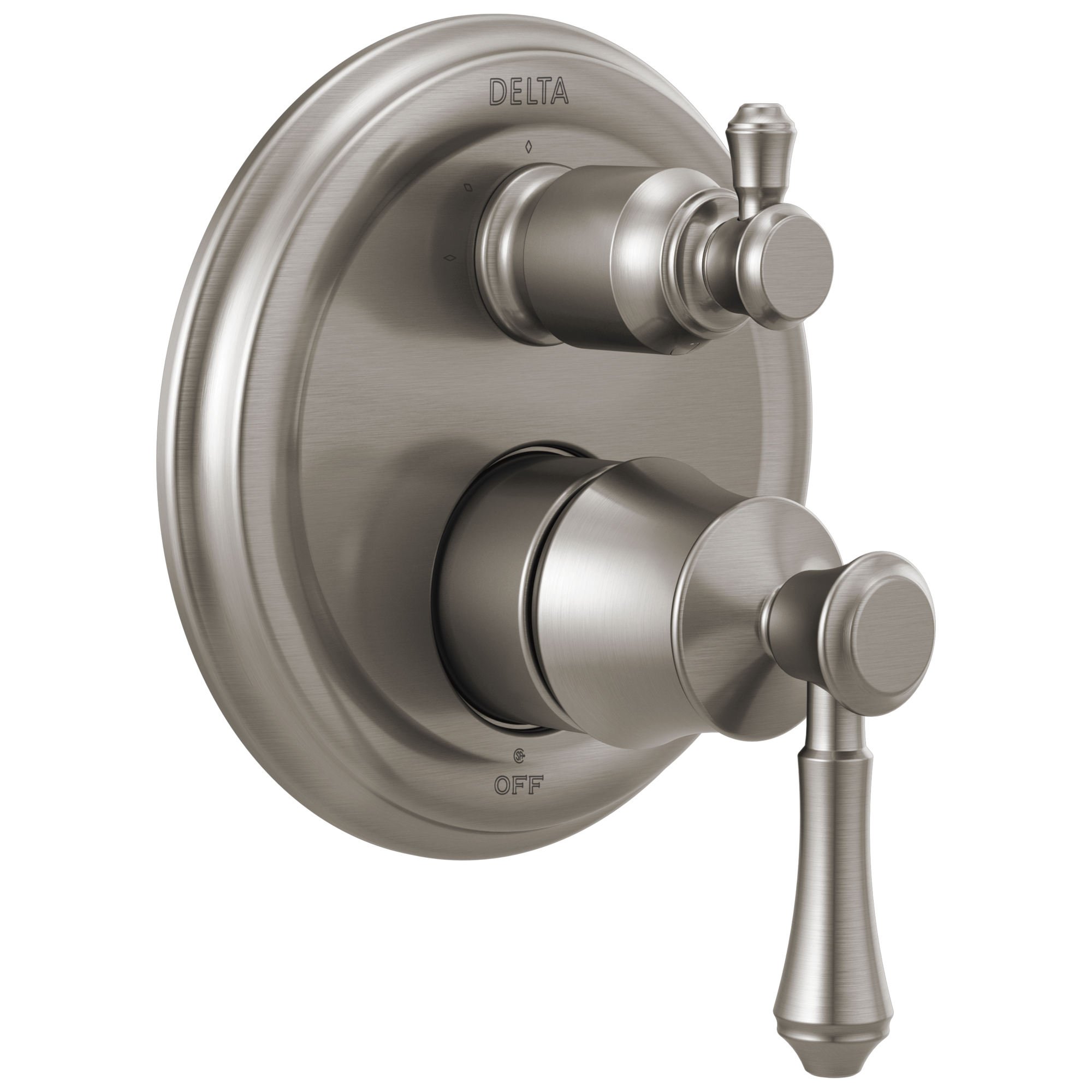 Delta Faucet CassidyE Traditional 2-Handle Monitor 14 Series Valve Trim with 3-Setting Integrated Diverter - Stainless