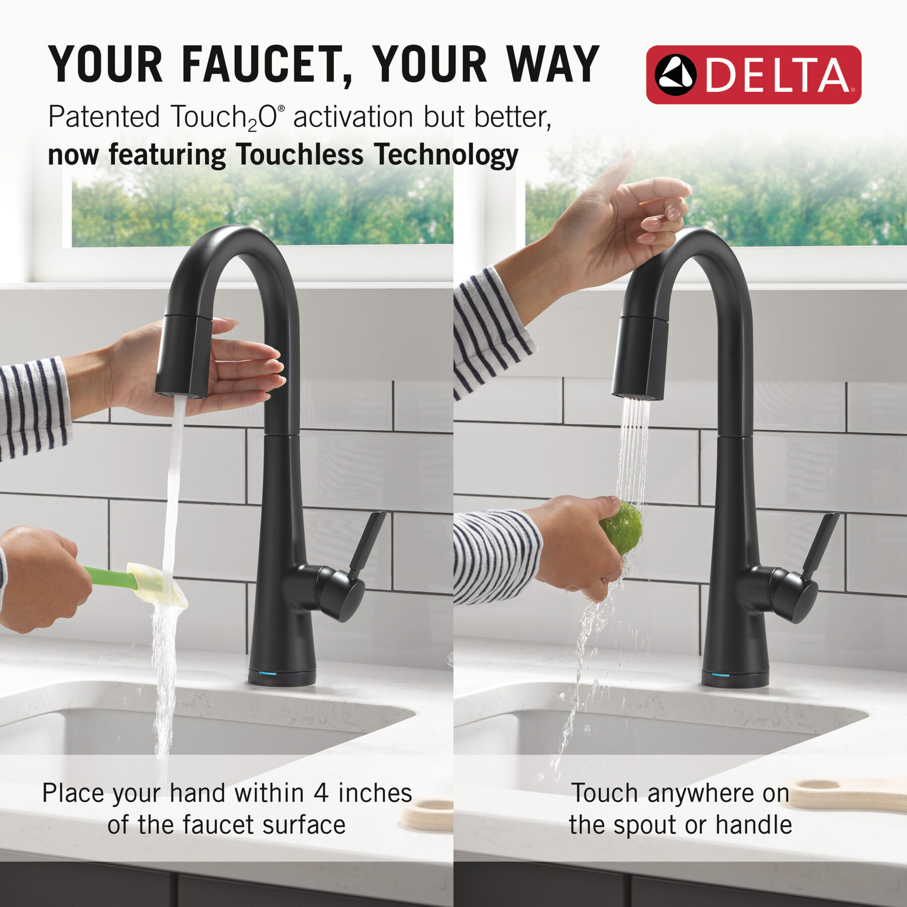 Touch2O® Bar / Prep Faucet with Touchless Technology in Matte Black ...