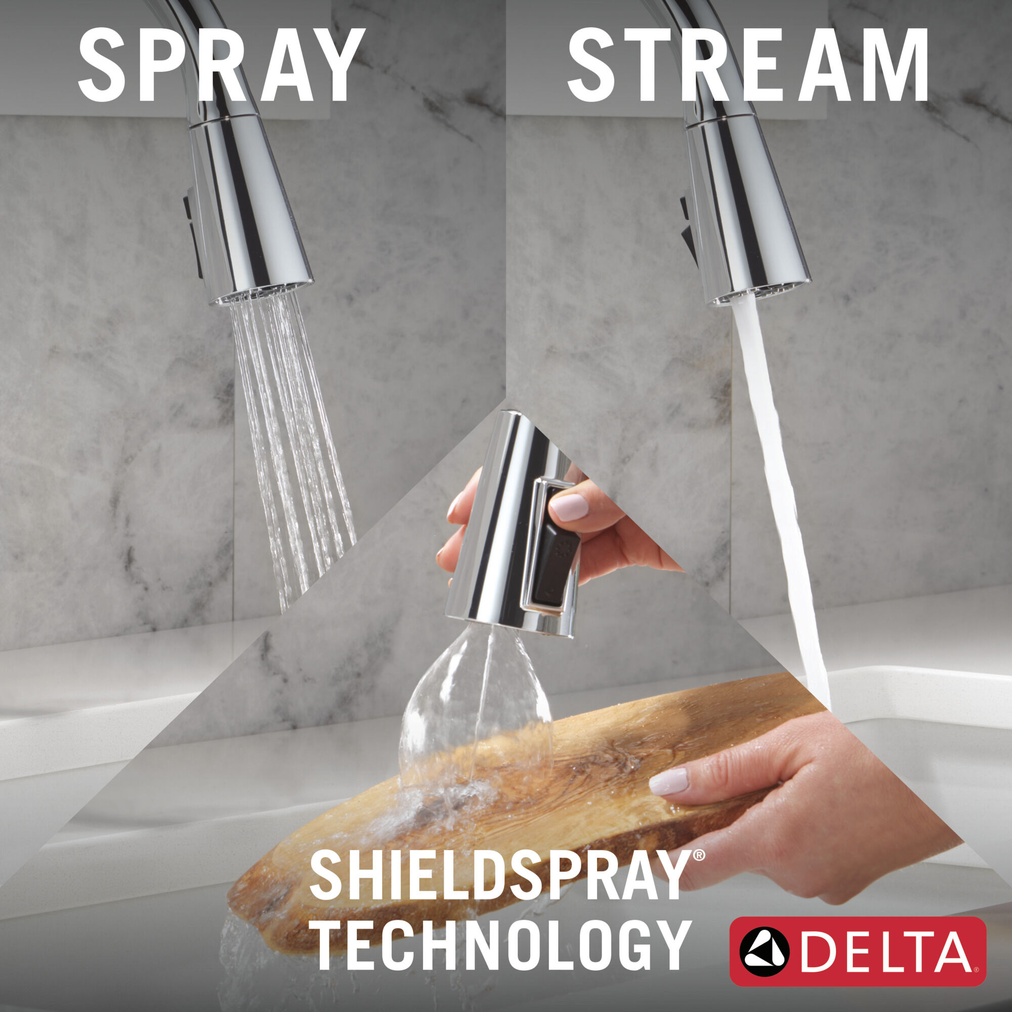 Single Handle Kitchen Pull-Down Faucet in Chrome 19846Z-DST