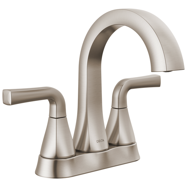 Two Handle Centerset Bathroom Faucet in Brushed Nickel 25828LF-SS
