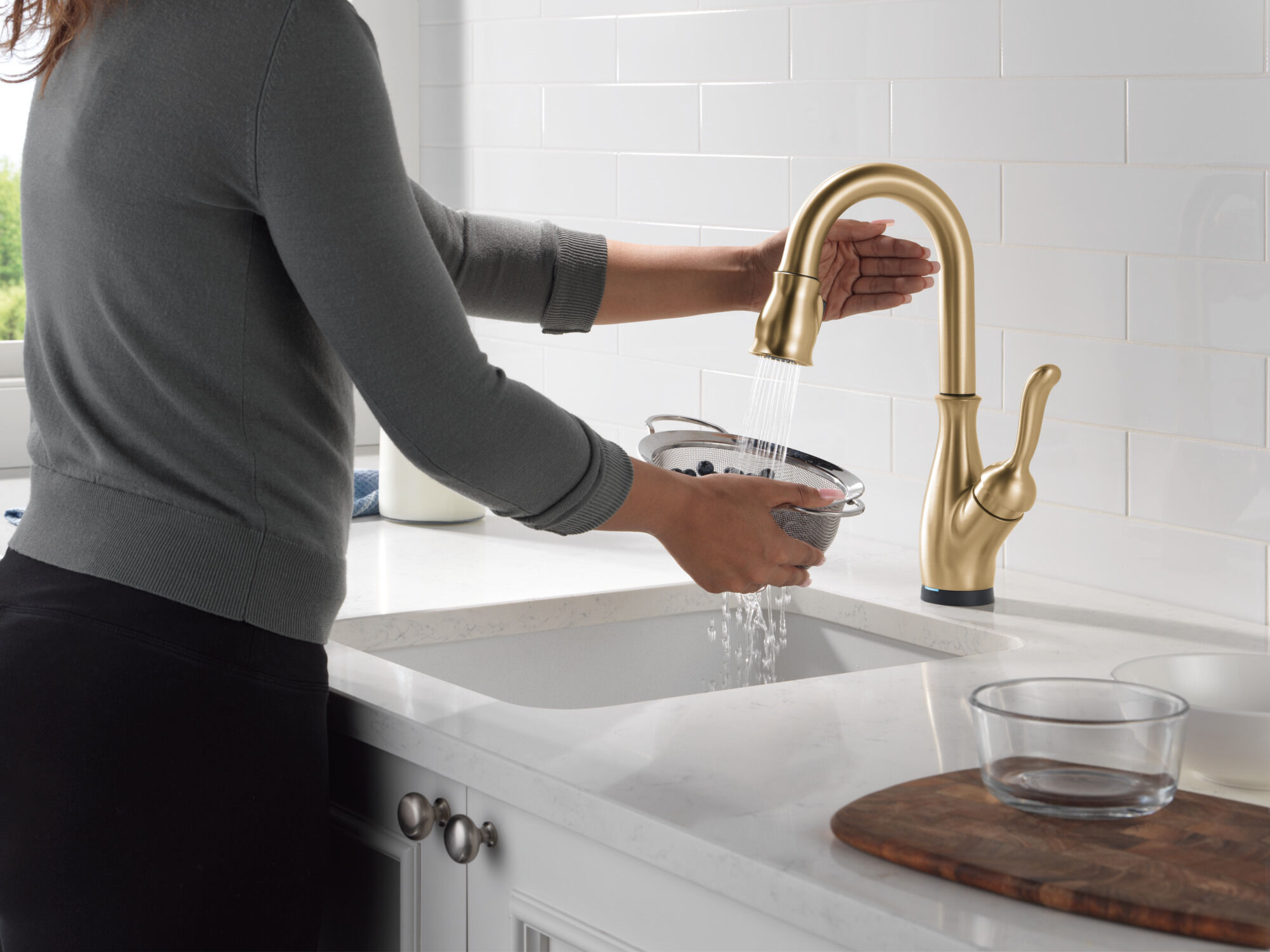 Touch2O® Bar / Prep Faucet with Touchless Technology in Champagne