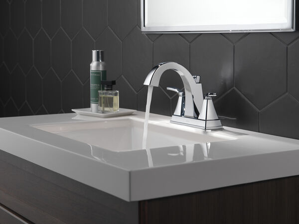 Two Handle Centerset Bathroom Faucet In, Are Chrome Bathroom Fixtures Outdated