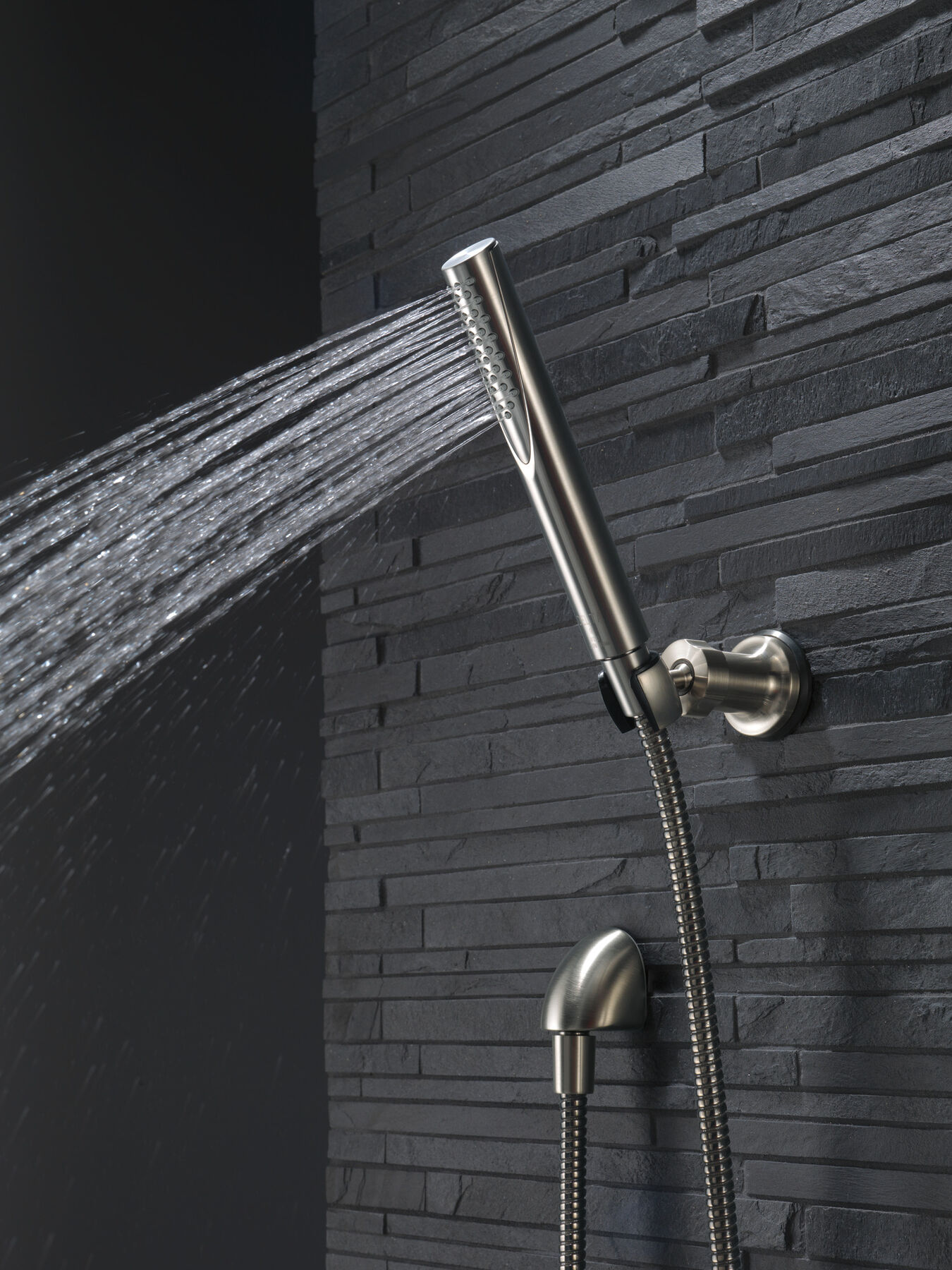 Premium Single-Setting Adjustable Wall Mount Hand Shower in Stainless 55085-SS | Delta Faucet