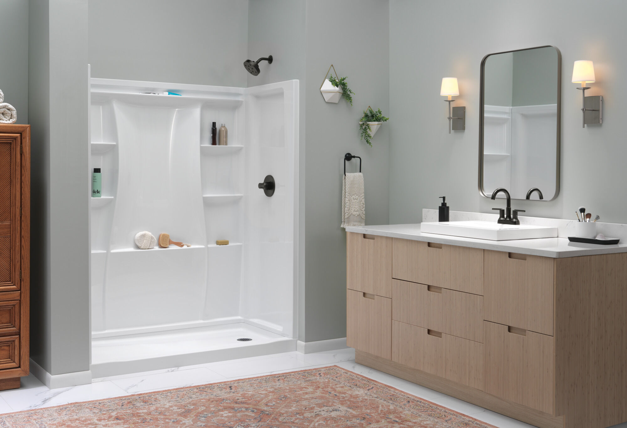 Two Handle Centerset Bathroom Faucet in Matte Black 2559-BLMPU-DST