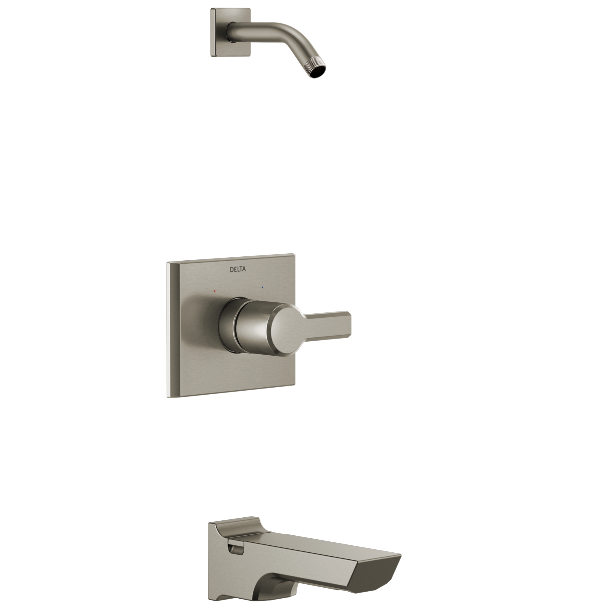 Delta Faucet Pivotale Monitor 14 Series Tub and Shower Trim - Less Head - Lumicoat Stainless