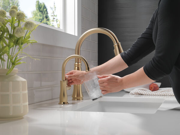 Traditional Instant Hot Water Dispenser in Champagne Bronze 1960LF-H-CZ |  Delta Faucet