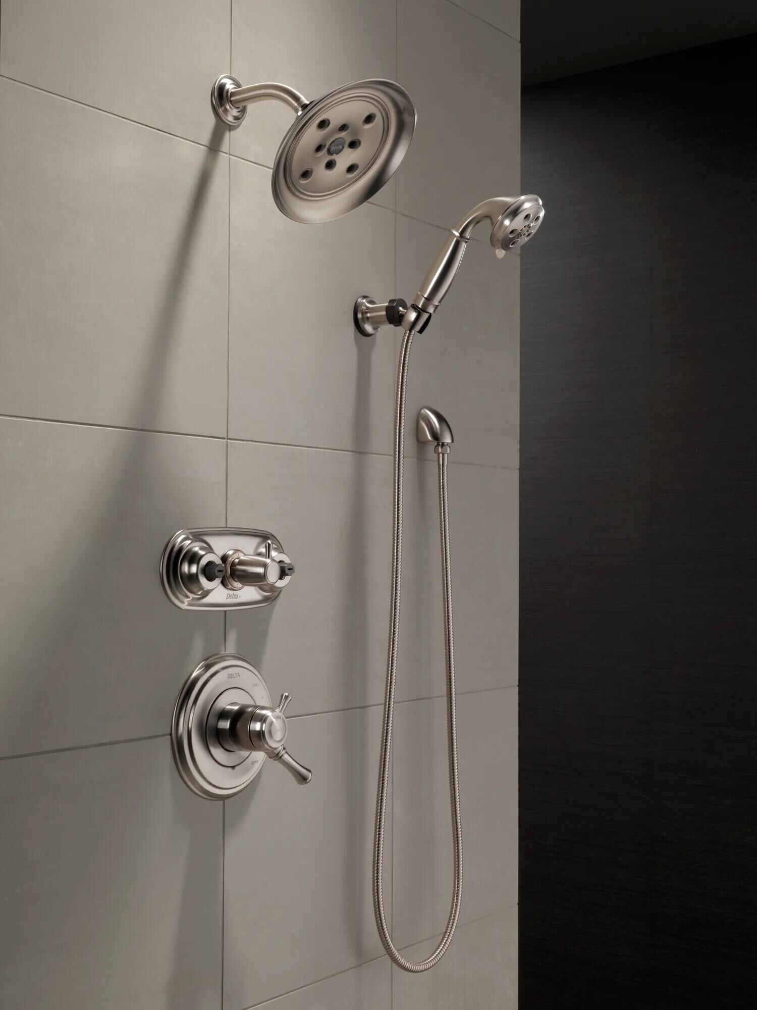 H2Okinetic® 3-Setting Adjustable Wall Mount Hand Shower in