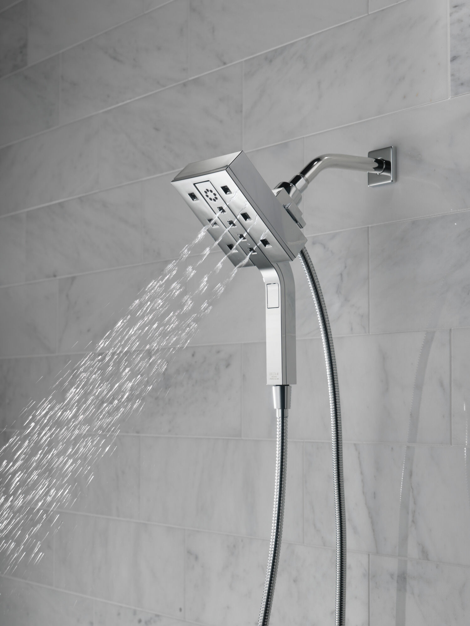 H2Okinetic® In2ition® 4-Setting Two-in-One Shower in Lumicoat