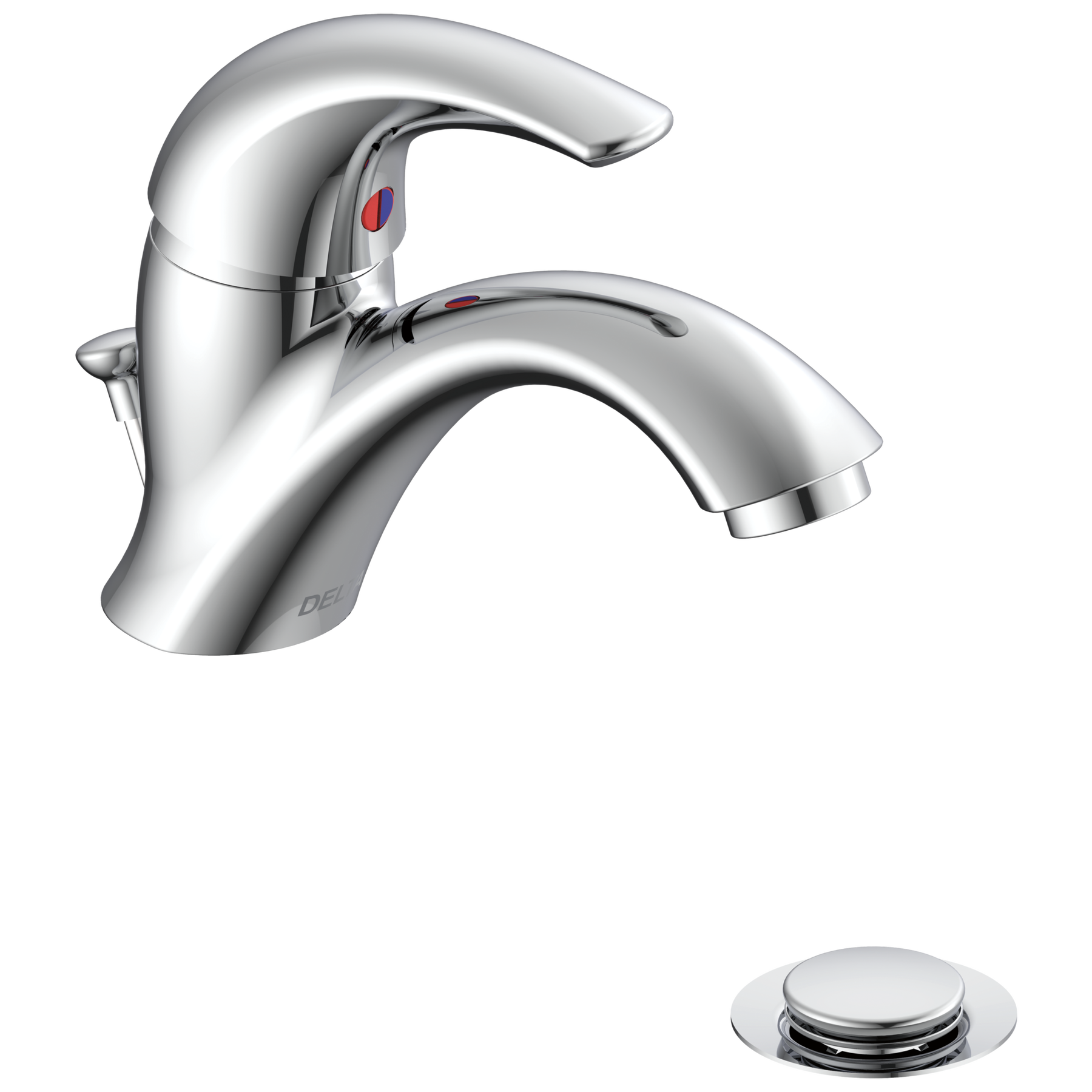 Single Handle Single Hole Bathroom Faucet in Chrome 22C851 Delta Faucet