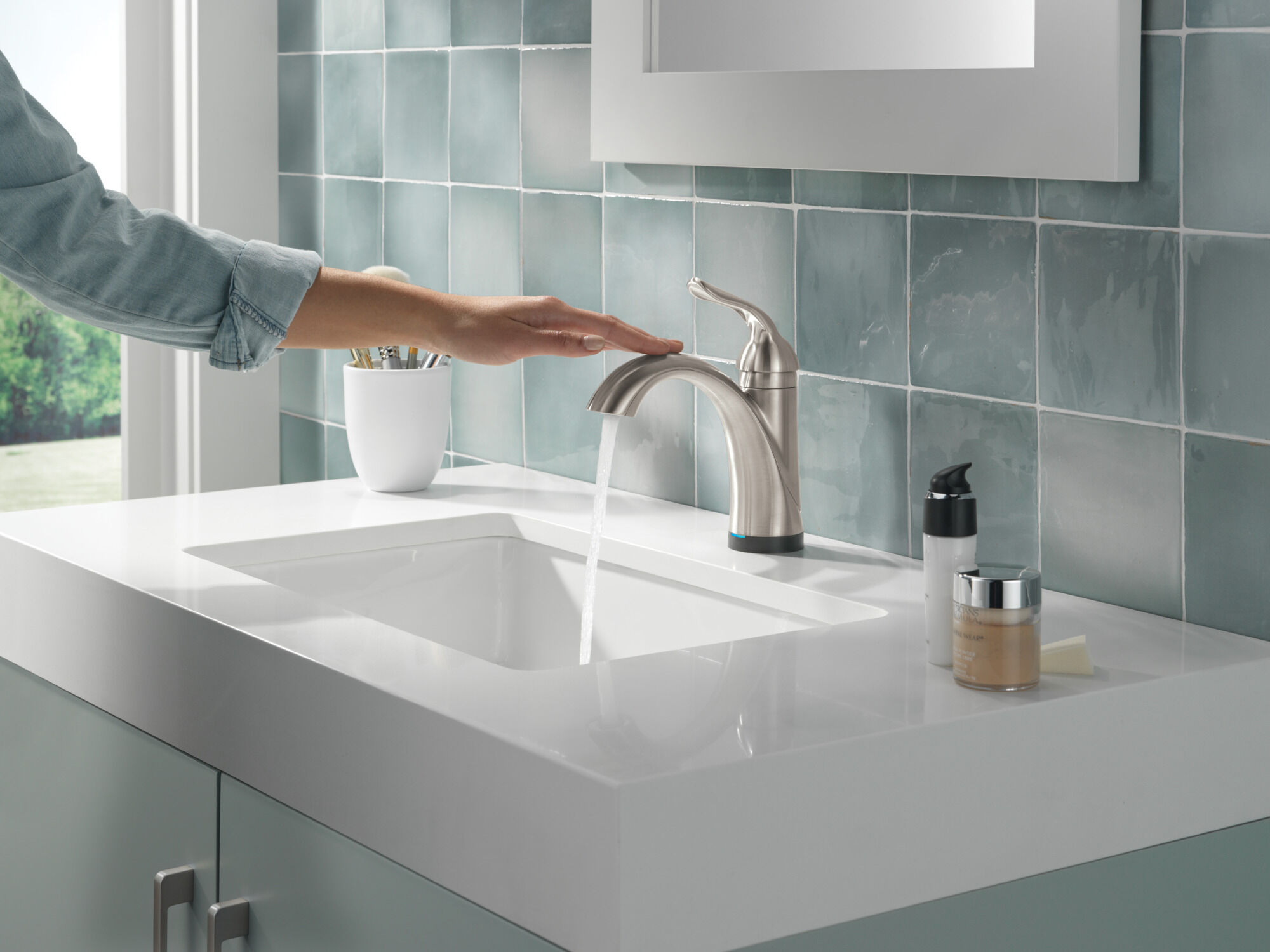 Touch2O® Bathroom Faucet with Touchless Technology in Stainless
