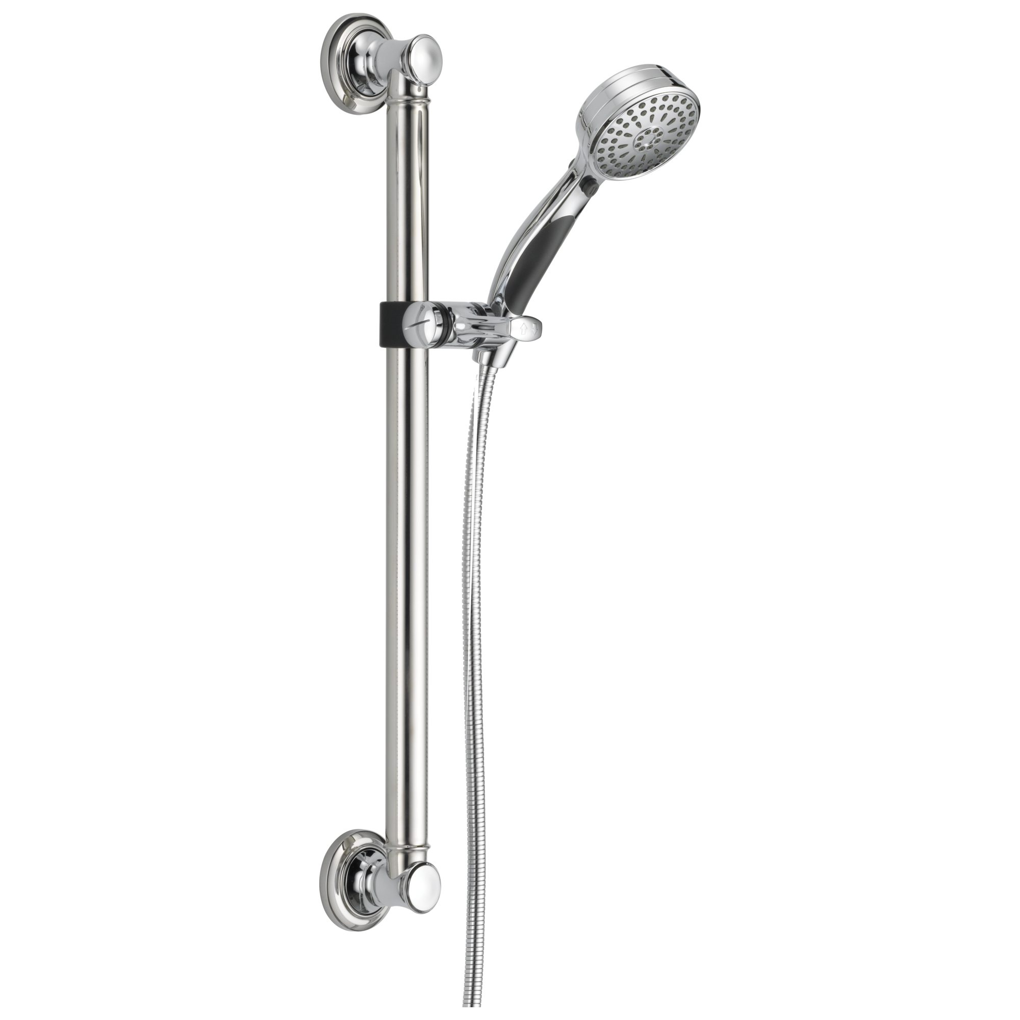 Delta Faucet Universal Showering Components ActivTouch 9-Setting Hand Shower with Traditional Slide Bar / Grab Bar - Chrome