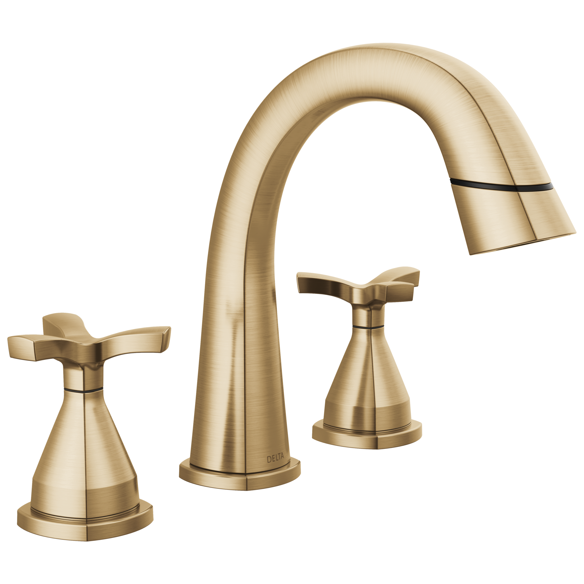 Delta Faucet Stryke Two Handle Widespread Pull Down Bathroom Faucet - Lumicoat Champagne - Bronze
