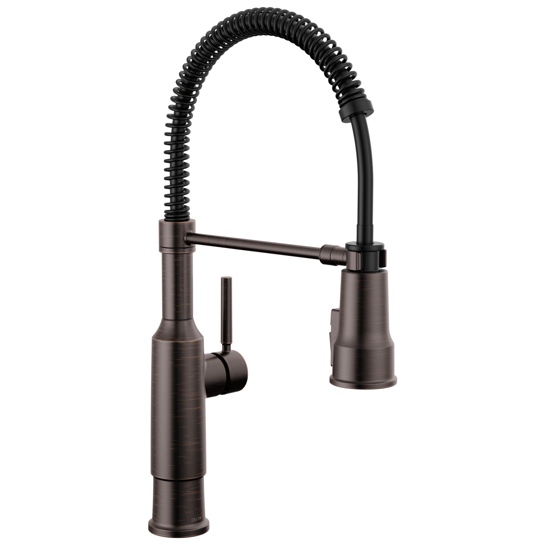 Single-Handle Pull-Down Spring Kitchen Faucet in Venetian Bronze