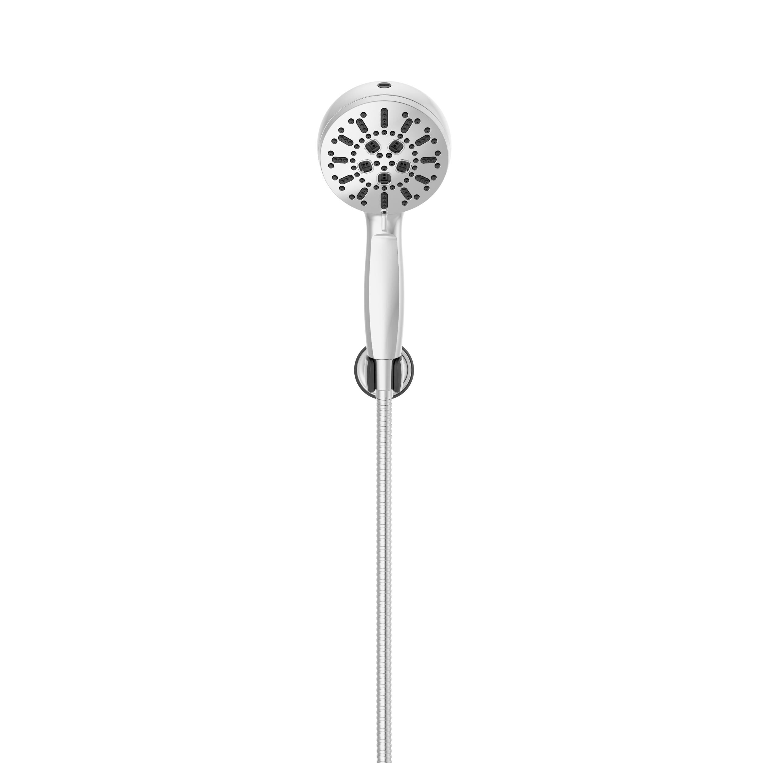 7-Setting Wall Mount Hand Shower with Cleaning Spray in Lumicoat