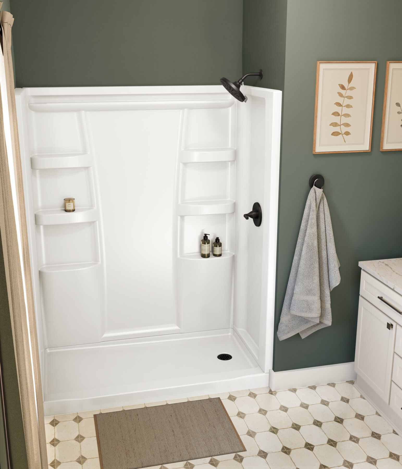 ProCrylic 60 in. x 30 in.Shower Base Right Drain, image 4
