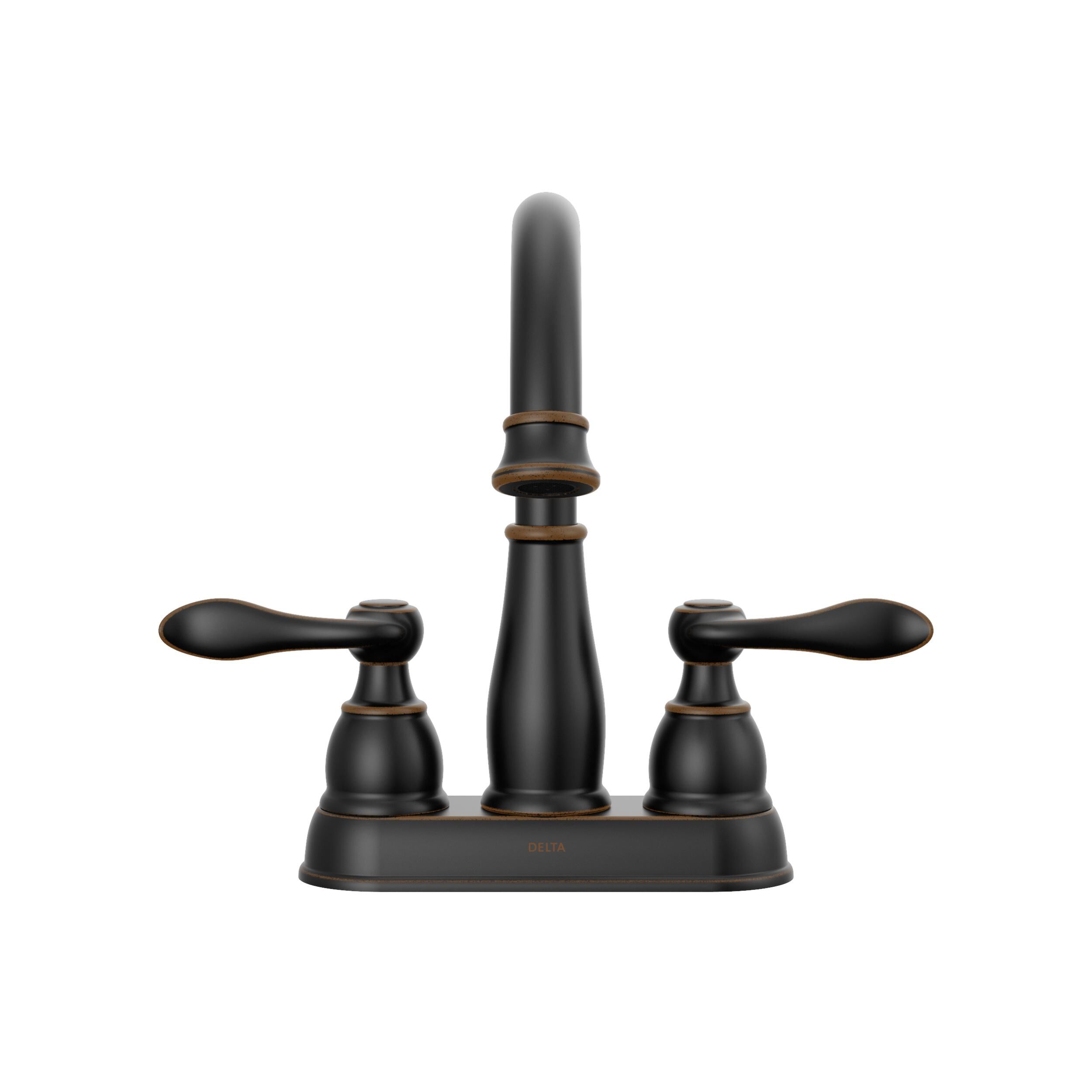 Two Handle Centerset Bathroom Faucet in Oil Rubbed Bronze 25896LF