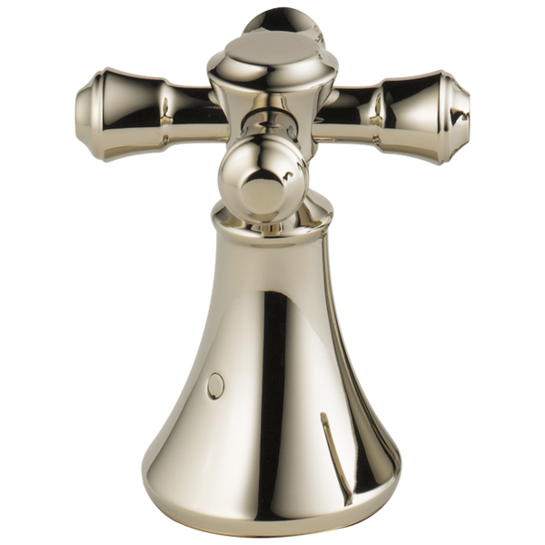 Metal Cross Handle Set - Roman Tub in Polished Nickel H695PN