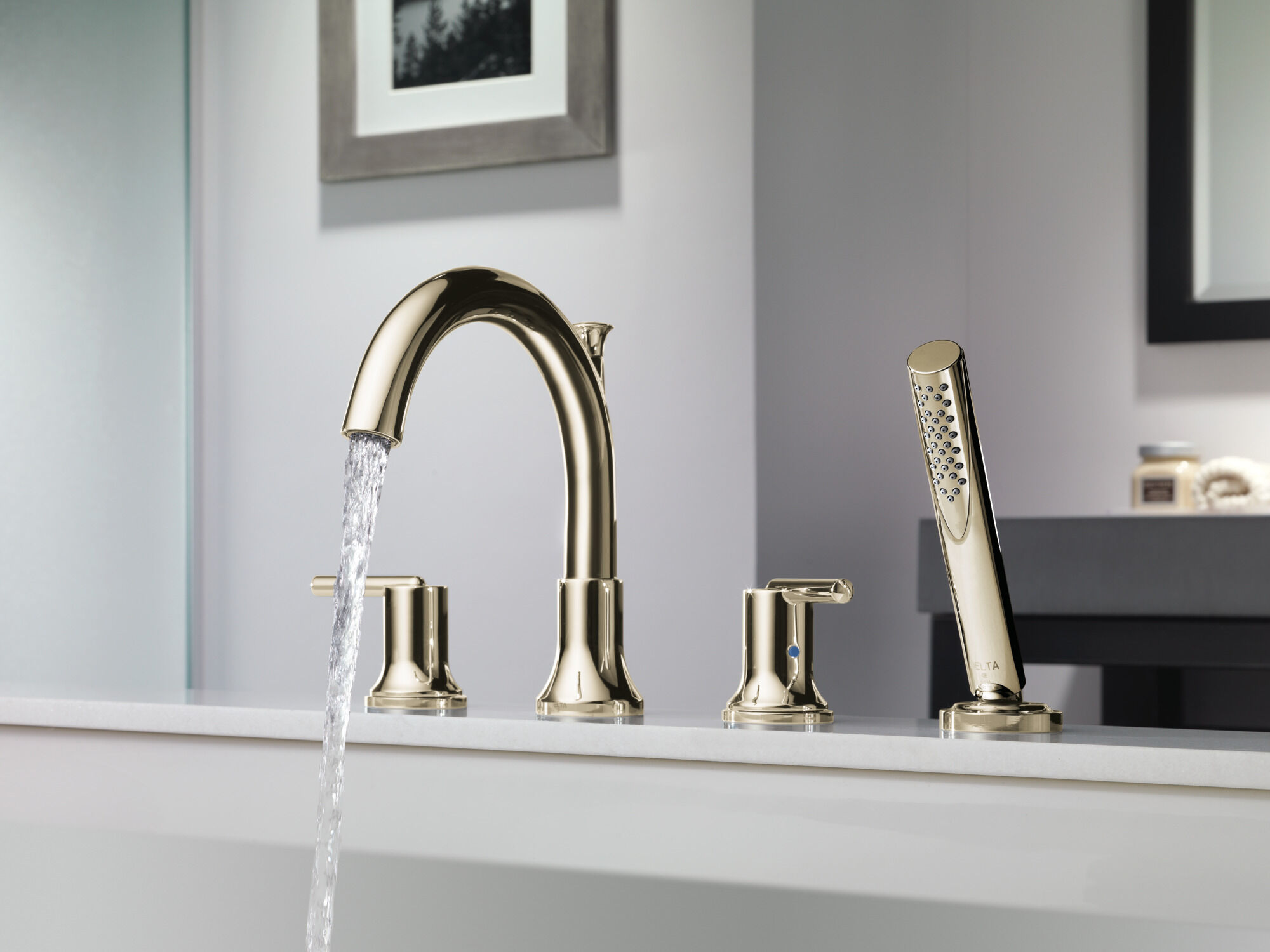 ダルタニアン Roman Tub Trim in Polished Nickel T4759-PN | Delta Faucet