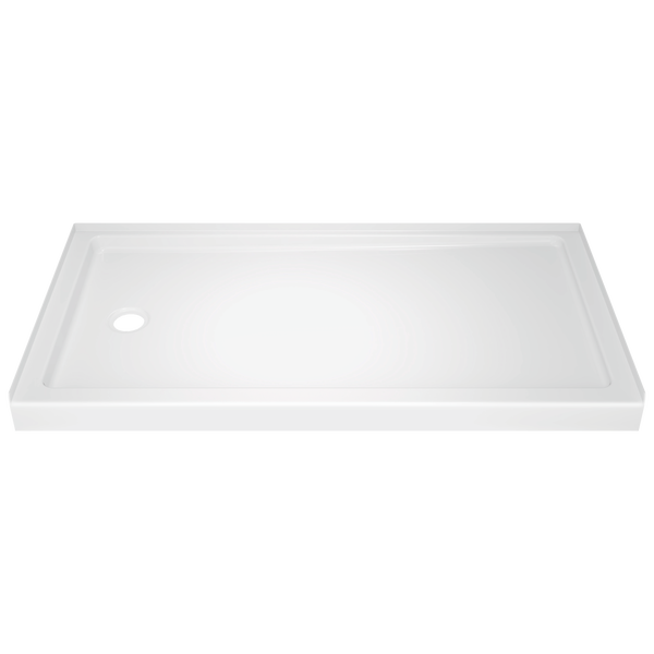 60" x 32" Shower Base Left Drain in High Gloss White 40094L Delta