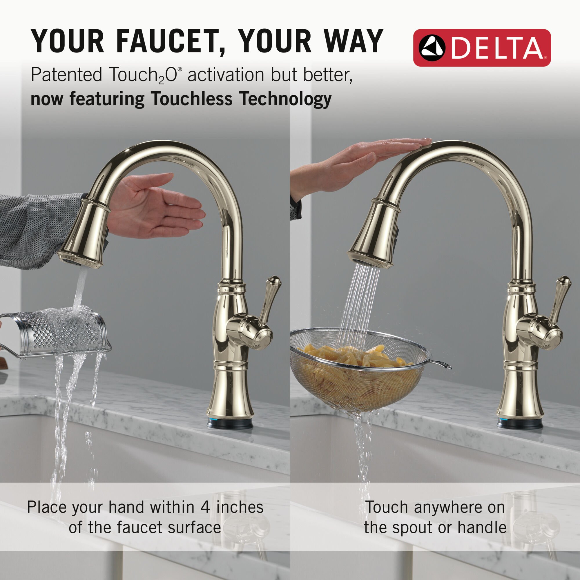 Touch2O® Technology Kitchen Faucet with Touchless Technology in